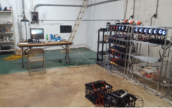 Building out a warehouse to mine Bitcoin Ethereum racks