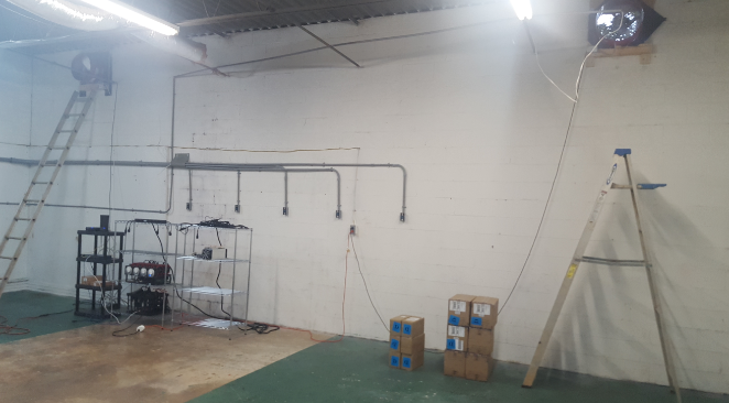 Building out a warehouse to mine Bitcoin Ethereum Electrical Panel Setup