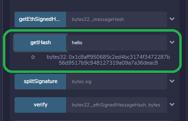 How to sign and verify an Ethereum message off chain remix