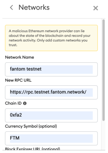 Deploy a smart contract to the fantom Network MetaMask