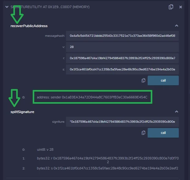 Use a signature to generate a public key