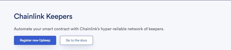 chain link keeper registration
