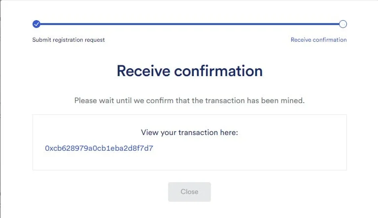 chain link keeper receive confirmation