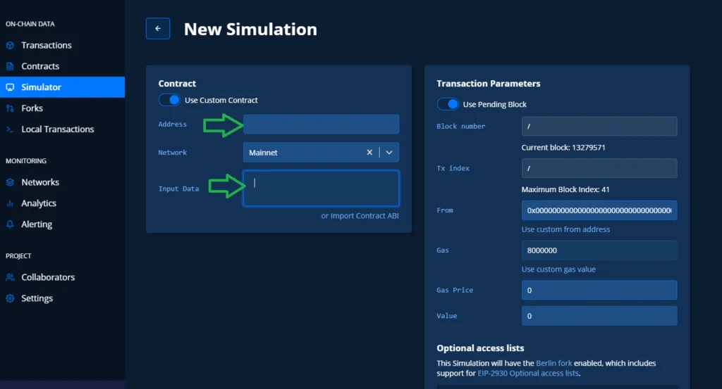 Simulate uniswap transaction