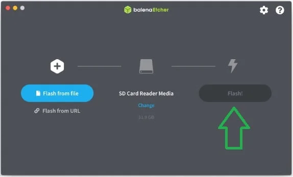 balena etcher to flash Umbrel bitcoin lightning node