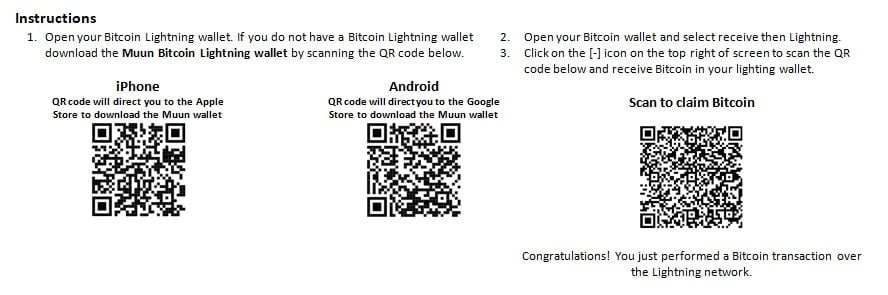 instructions to dispense Bitcoin from a vending machine